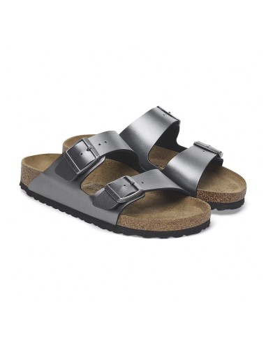 Birkenstock Arizona Metal Black – Sandales Femme à deux brides finition métallisée
