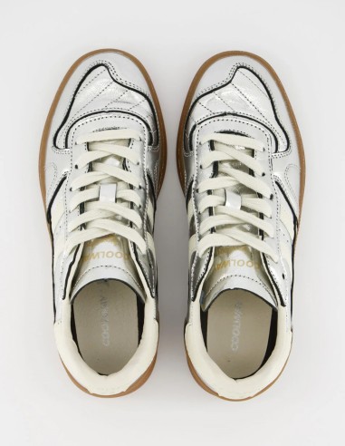 Baskets Coolway Goal Silver - Design Métallisé Argenté avec Détails Cuir