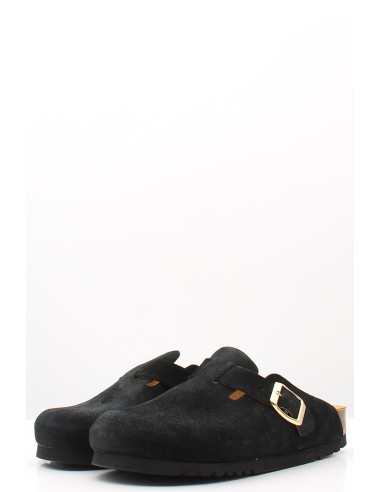Sabots Scholl Fae Black - Confort et Élégance avec Boucle Dorée