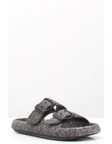 Claquettes Cacatoes Jessy Glitter Black - Élégance Étincelante et Confort