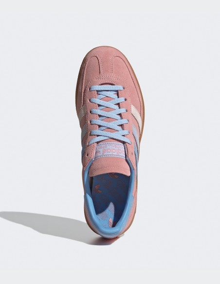 Sneakers Femme Adidas Handball Spezial IG1974 daim rose bleu.