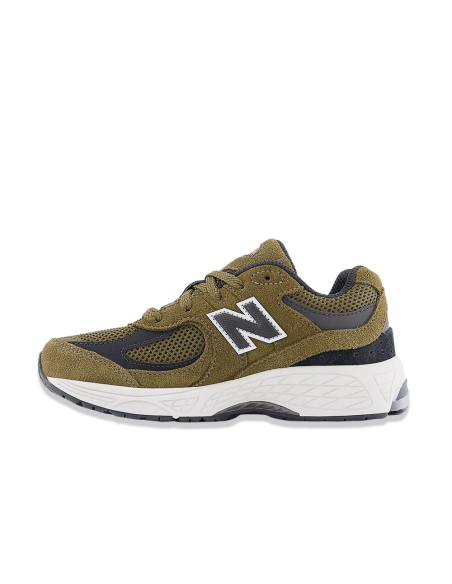 New Balance PC2002RZ Junior – Baskets 2002R Olive/Noir | Style Rétro