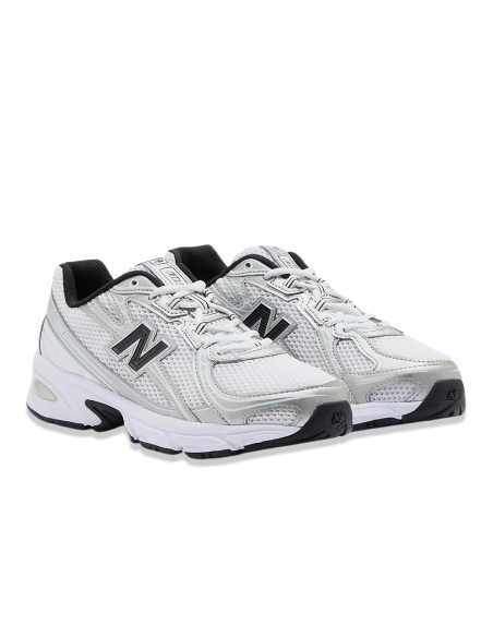 New Balance PZ740NW2 Enfant – Baskets Rétro Silver Blanc & Noir