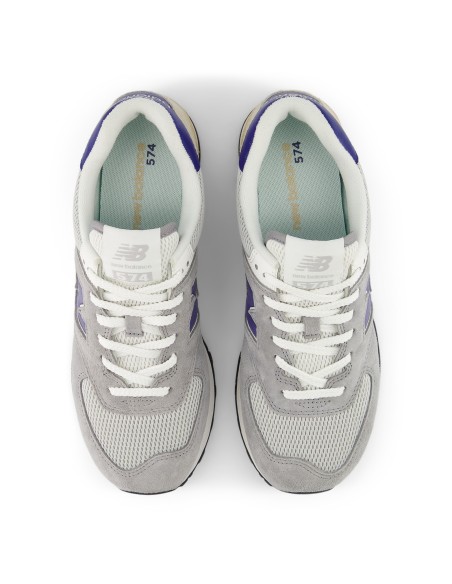 New Balance U574SPB Homme – Sneakers suède Gris Blau Marine