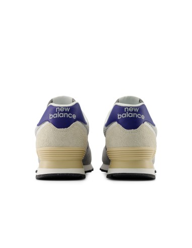 New Balance U574SPB Homme – Sneakers suède Gris Blau Marine