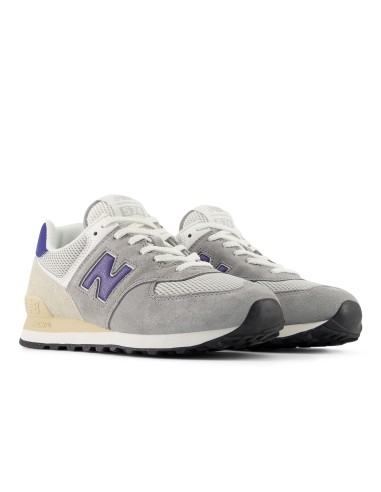 New Balance U574SPB Homme – Sneakers suède Gris Blau Marine