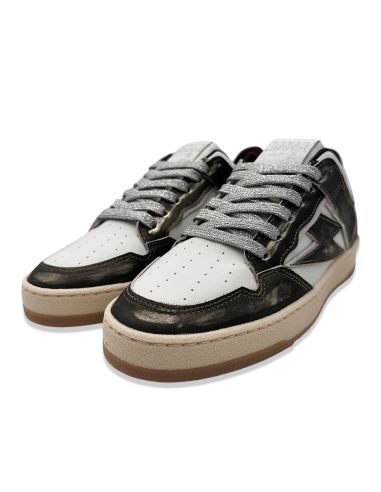 Semerdjian Charlie Femme – Baskets noires et blanches effet vieilli