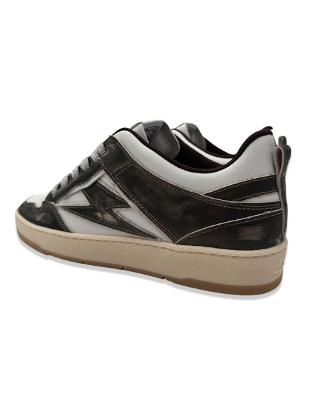 Semerdjian Charlie Femme – Baskets noires et blanches effet vieilli