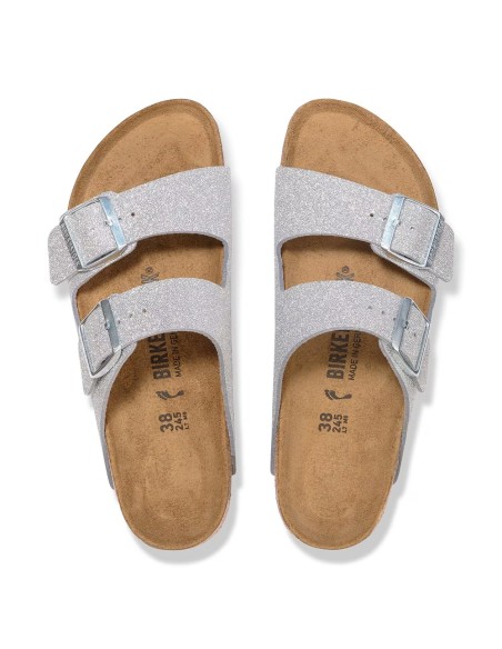 Birkenstock Arizona 1030127 – L’icône confort au fini argenté