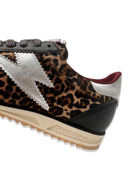 Semerdjian Joyce C475 Femme – Basket Léopard & Cuir Noir