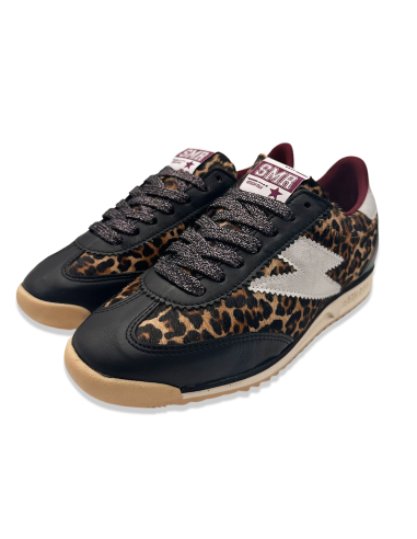 Semerdjian Joyce C475 Femme – Basket Léopard & Cuir Noir