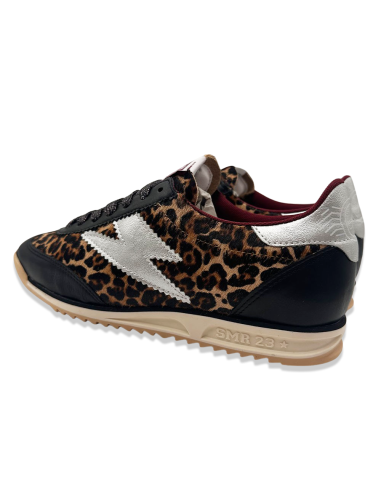 Semerdjian Joyce C475 Femme – Basket Léopard & Cuir Noir