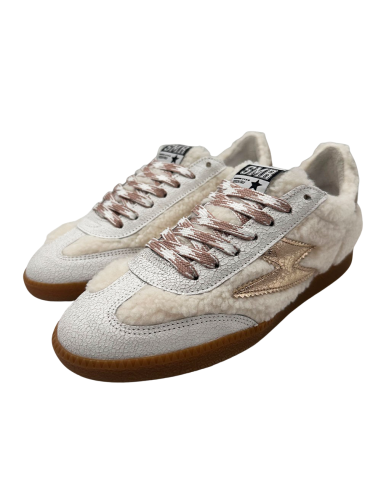 Baskets SMR23 Hailey C542 – Femme, suède gris clair et fourrure