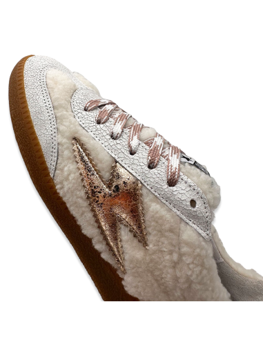 Baskets SMR23 Hailey C542 – Femme, suède gris clair et fourrure
