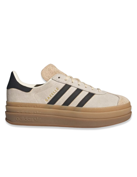 Adidas Gazelle Bold Femme Beige Noir – Sneakers plateforme rétro