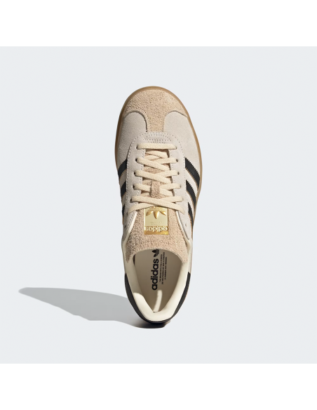 Adidas Gazelle Bold Femme Beige Noir – Sneakers plateforme rétro