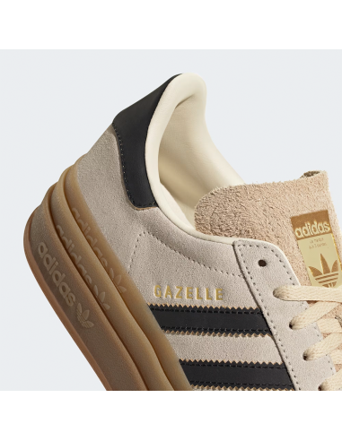 Adidas Gazelle Bold Femme Beige Noir – Sneakers plateforme rétro