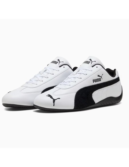 Puma Speedcat LTHR Mixte Blanc Noir – 403175-01 Motorsport Style