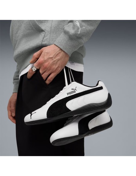 Puma Speedcat LTHR Mixte Blanc Noir – 403175-01 Motorsport Style