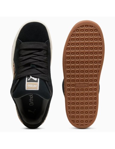 Sneakers Puma Suede XL Noires Motif Léopard – Style streetwear audacieux