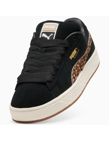 Sneakers Puma Suede XL Noires Motif Léopard – Style streetwear audacieux