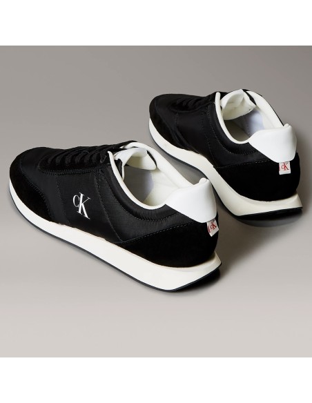 Baskets Calvin Klein Retro Runner Homme – Style rétro noir et blanc