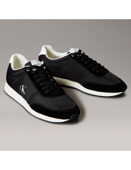 Baskets Calvin Klein Retro Runner Homme – Style rétro noir et blanc