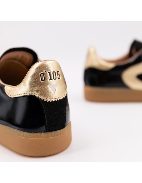 Baskets femme noires vernies Nova 0-105 | Elégantes et confortables