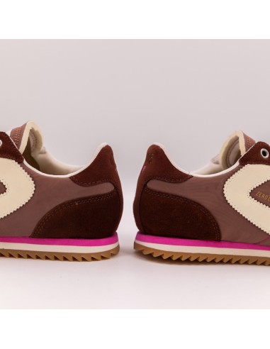 Baskets femme 0-105 Lina Cognac – Baskets rétro en suède et nylon