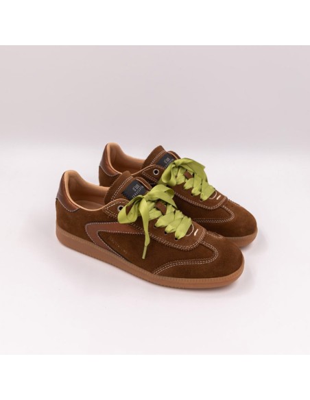 0-105 Nova Browny – Baskets femme basses en suède brun