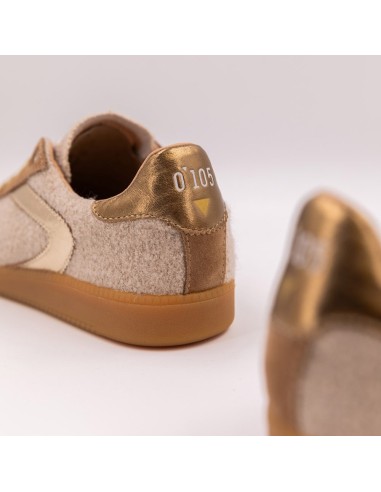 Nova Sheep Camel – Baskets en laine et suède pour un style rétro chic