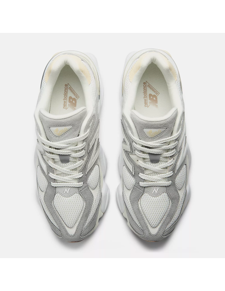 New Balance 9060 Femme – Sneakers Chunky Gris Clair & Crème