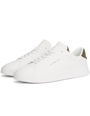 Tommy Hilfiger Court Leather Trainer Homme – Baskets Blanches