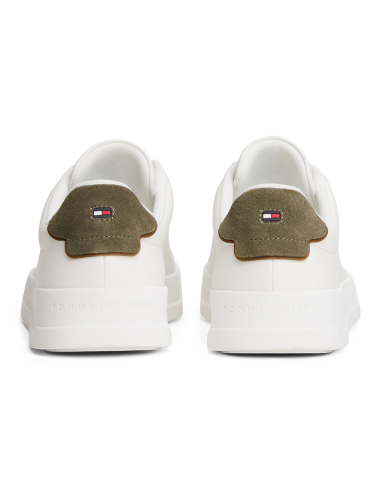 Tommy Hilfiger Court Leather Trainer Homme – Baskets Blanches
