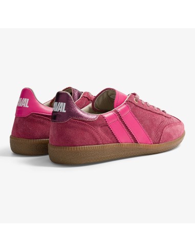 Caval Pulse – Baskets Asymétriques en Suède Framboise et Fuchsia