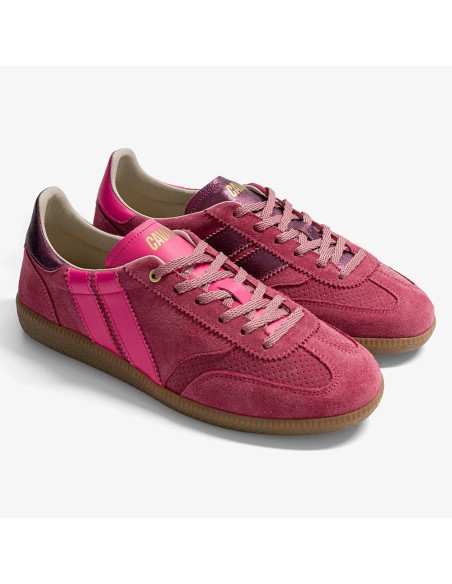 Caval Pulse – Baskets Asymétriques en Suède Framboise et Fuchsia