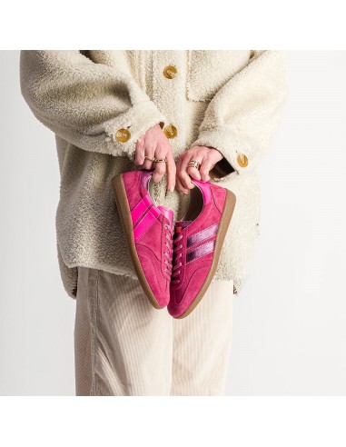 Caval Pulse – Baskets Asymétriques en Suède Framboise et Fuchsia