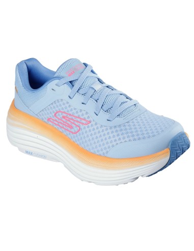 Skechers Max Cushioning Elite 129470-BLOR – Chaussures Running Femme Bleu Clair & Orange