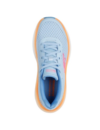Skechers Max Cushioning Elite 129470-BLOR – Chaussures Running Femme Bleu Clair & Orange