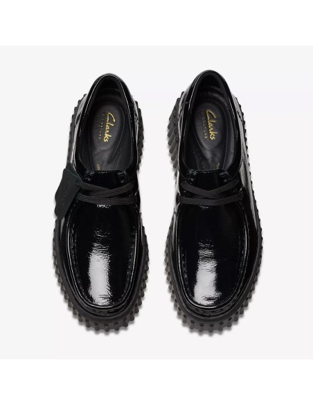 Clarks Torhill Bee Femme 26179111 – Mocassins cuir verni noir à plateforme