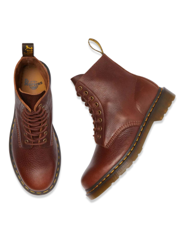 Dr. Martens 1460 Virginia Marron – Boots unisexe en cuir grainé à 8 œillets