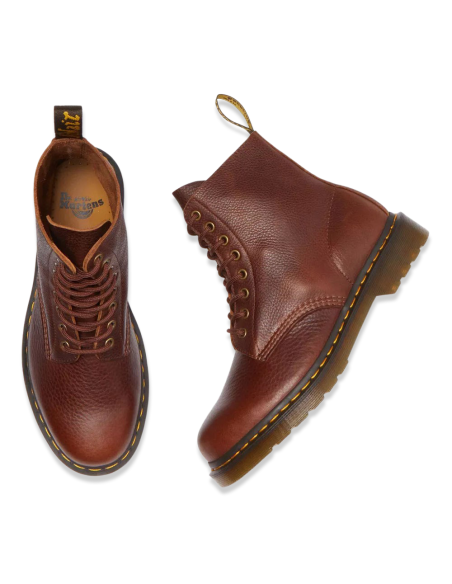 Dr. Martens 1460 Virginia Marron – Boots unisexe en cuir grainé à 8 œillets