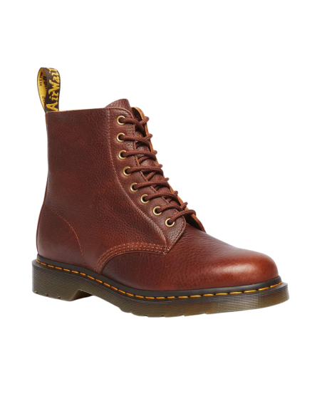 Dr. Martens 1460 Virginia Marron – Boots unisexe en cuir grainé à 8 œillets