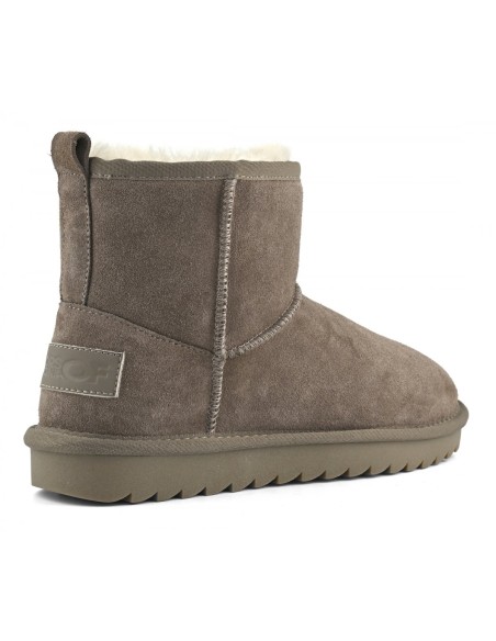 Boots Colors of California Shearling Taupe femme – Bottines fourrées en daim taupe