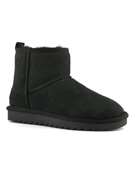 Boots Colors of California Shearling Black femme – Bottines fourrées en daim noir