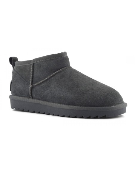 Boots Colors of California Shearling Stone femme – Bottines fourrées daim gris chic