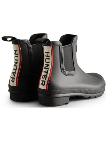 Bottines Chelsea Femme Hunter WFS2354RMA-BLK – Logo Tricolore & Style Contemporain