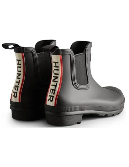 Bottines Chelsea Femme Hunter WFS2354RMA-BLK – Logo Tricolore & Style Contemporain