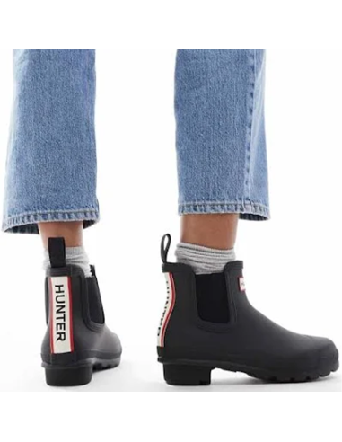 Bottines Chelsea Femme Hunter WFS2354RMA-BLK – Logo Tricolore & Style Contemporain