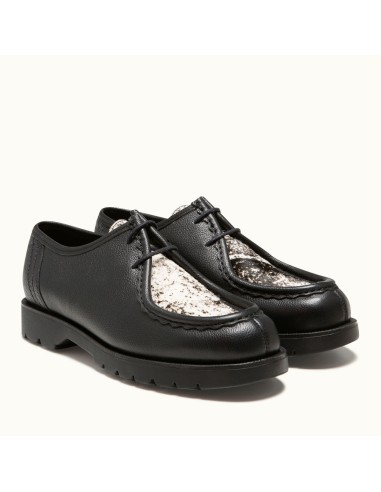 Chaussures Femme Kleman Padrini B.C. – Derby cuir noir grainé, semelle crantée robuste